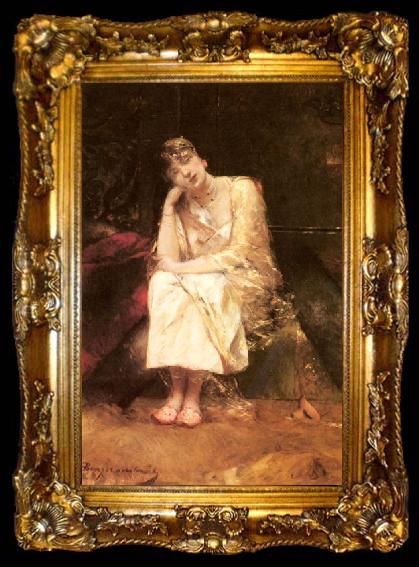 framed  Benjamin Constant Contemplation, ta009-2
